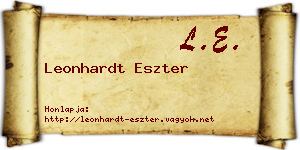 Leonhardt Eszter névjegykártya