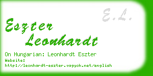 eszter leonhardt business card